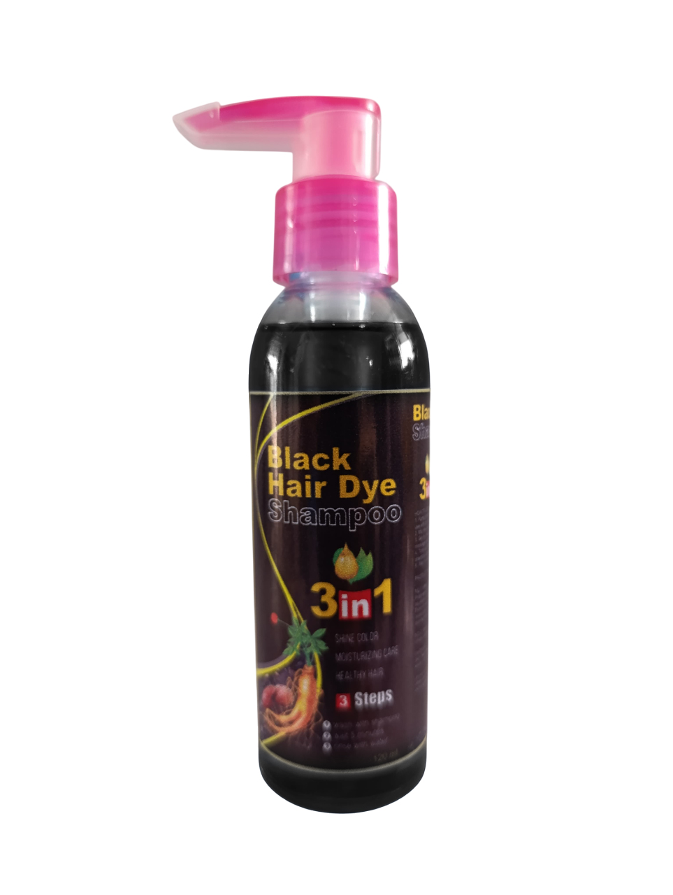 black hair dye 120 ml  sin caja